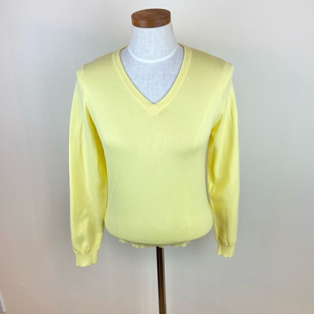 Tibi Vintage Knit V-Neck Sweater